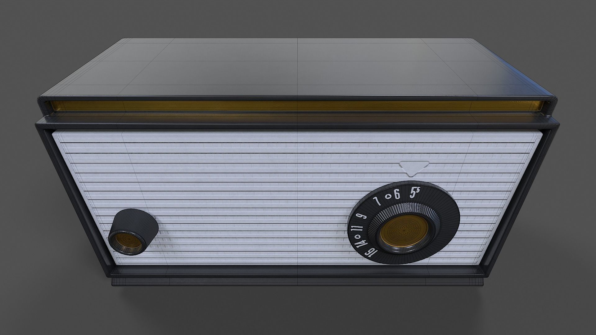 Tube Radio V01 - High Poly 3D model_1