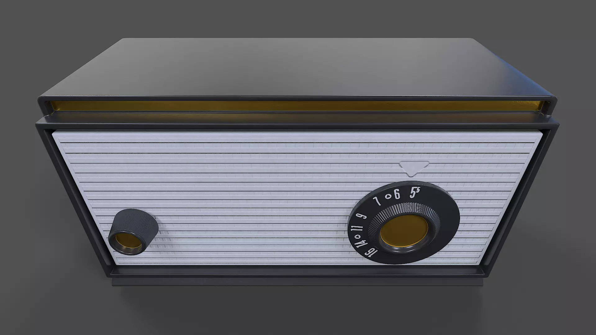 Tube Radio V01 - High Poly 3D model_0