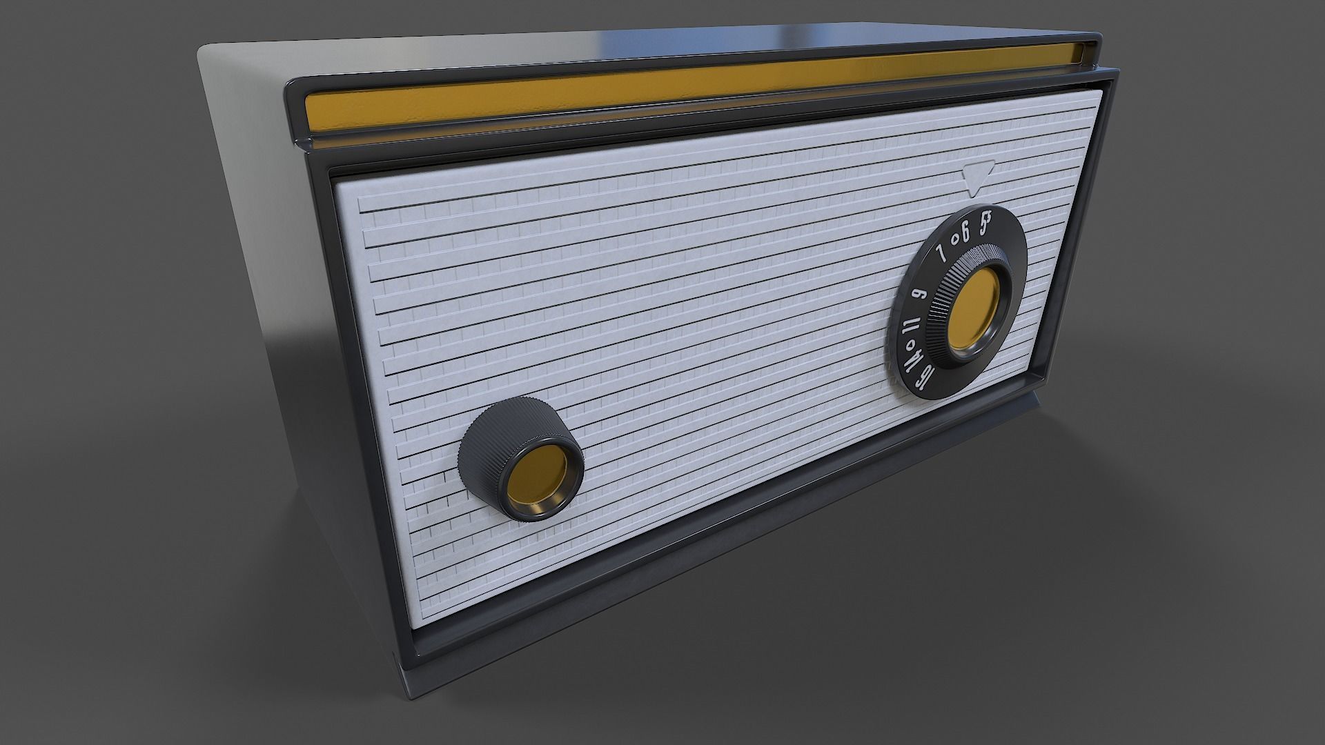 Tube Radio V01 - High Poly 3D model_2