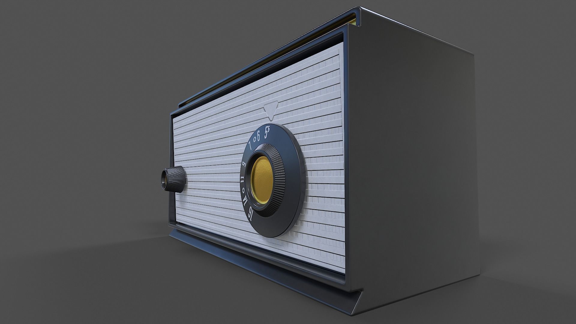 Tube Radio V01 - High Poly 3D model_5