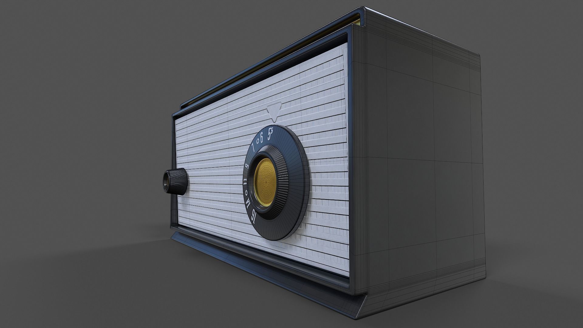 Tube Radio V01 - High Poly 3D model_6