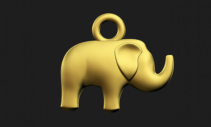 Elephant Simple Pendant 3D print model