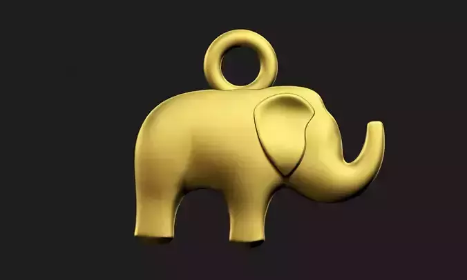 Elephant Simple Pendant 3D print model
