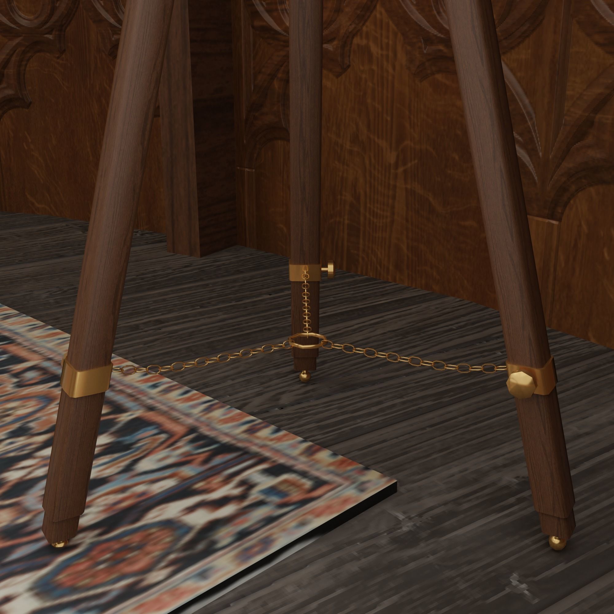 Astronomy room Low-poly 3D model_6