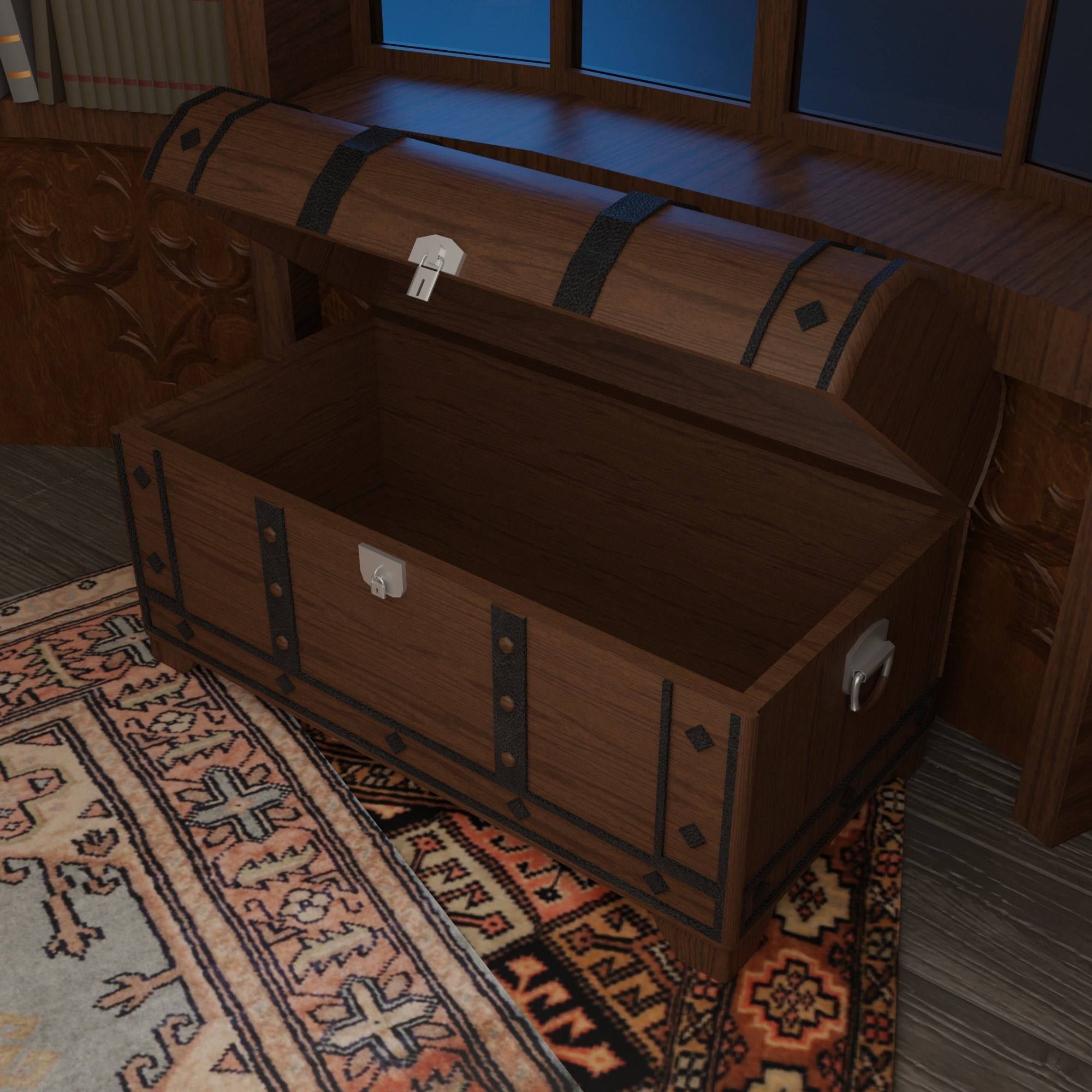 Astronomy room Low-poly 3D model_9