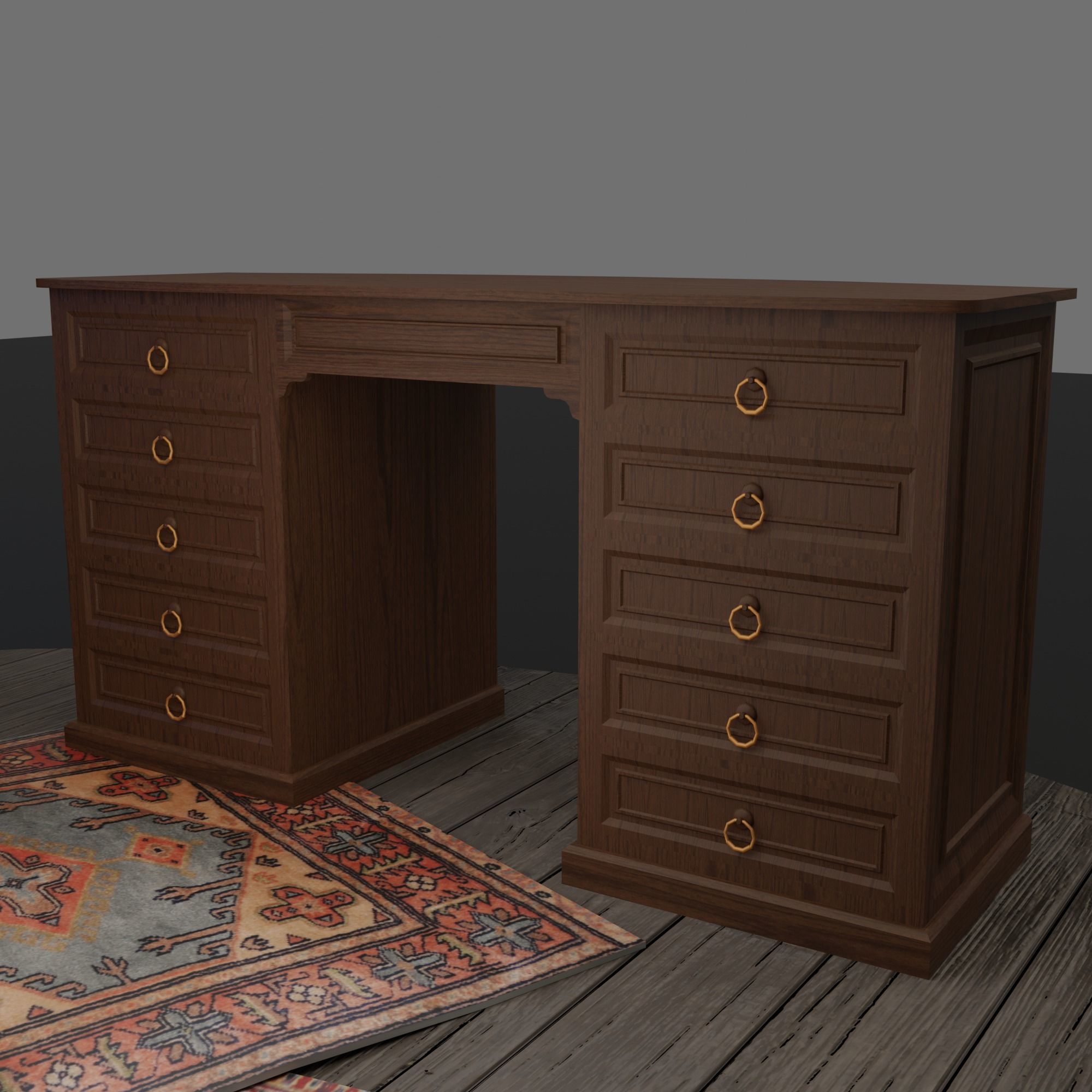 Astronomy room Low-poly 3D model_11