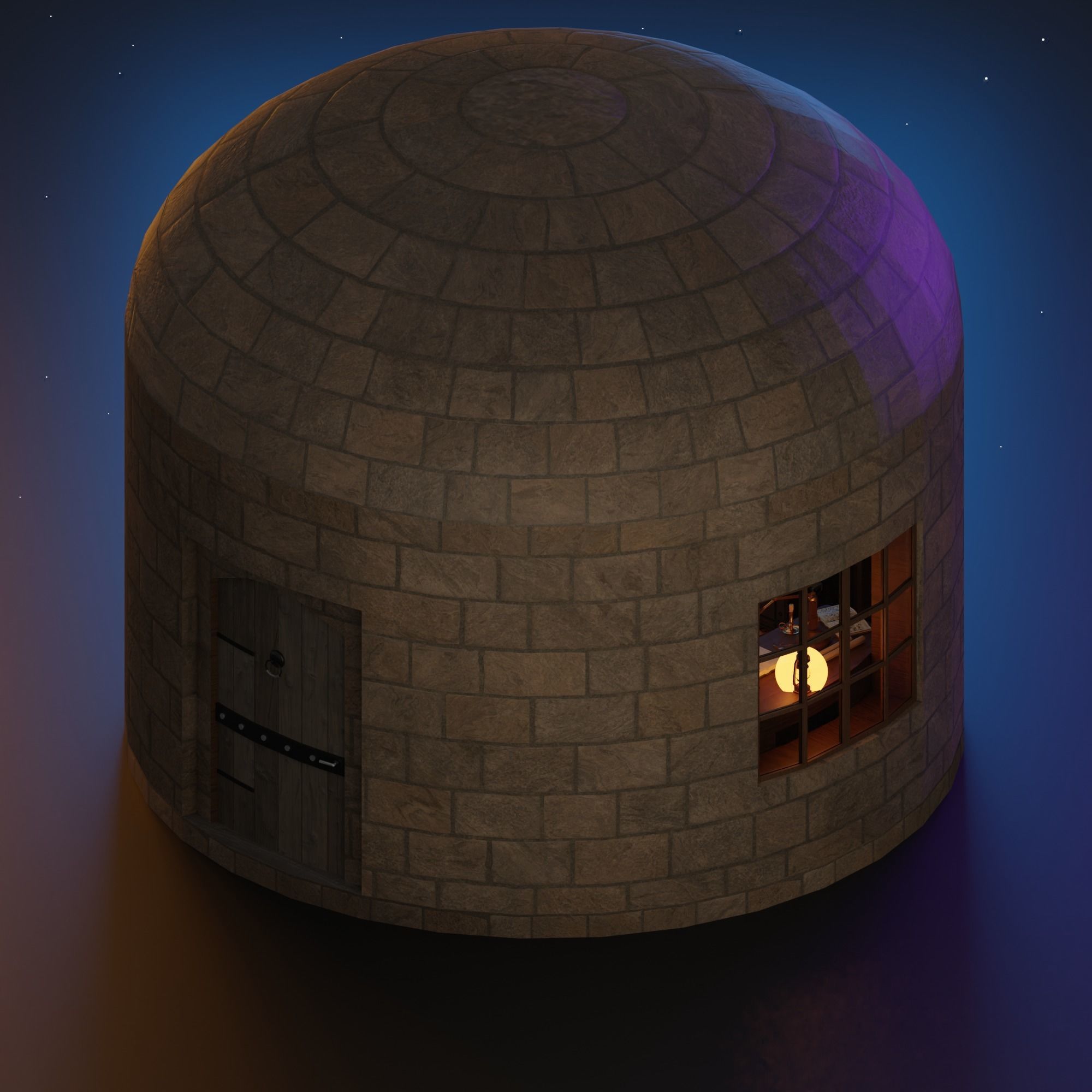 Astronomy room Low-poly 3D model_32