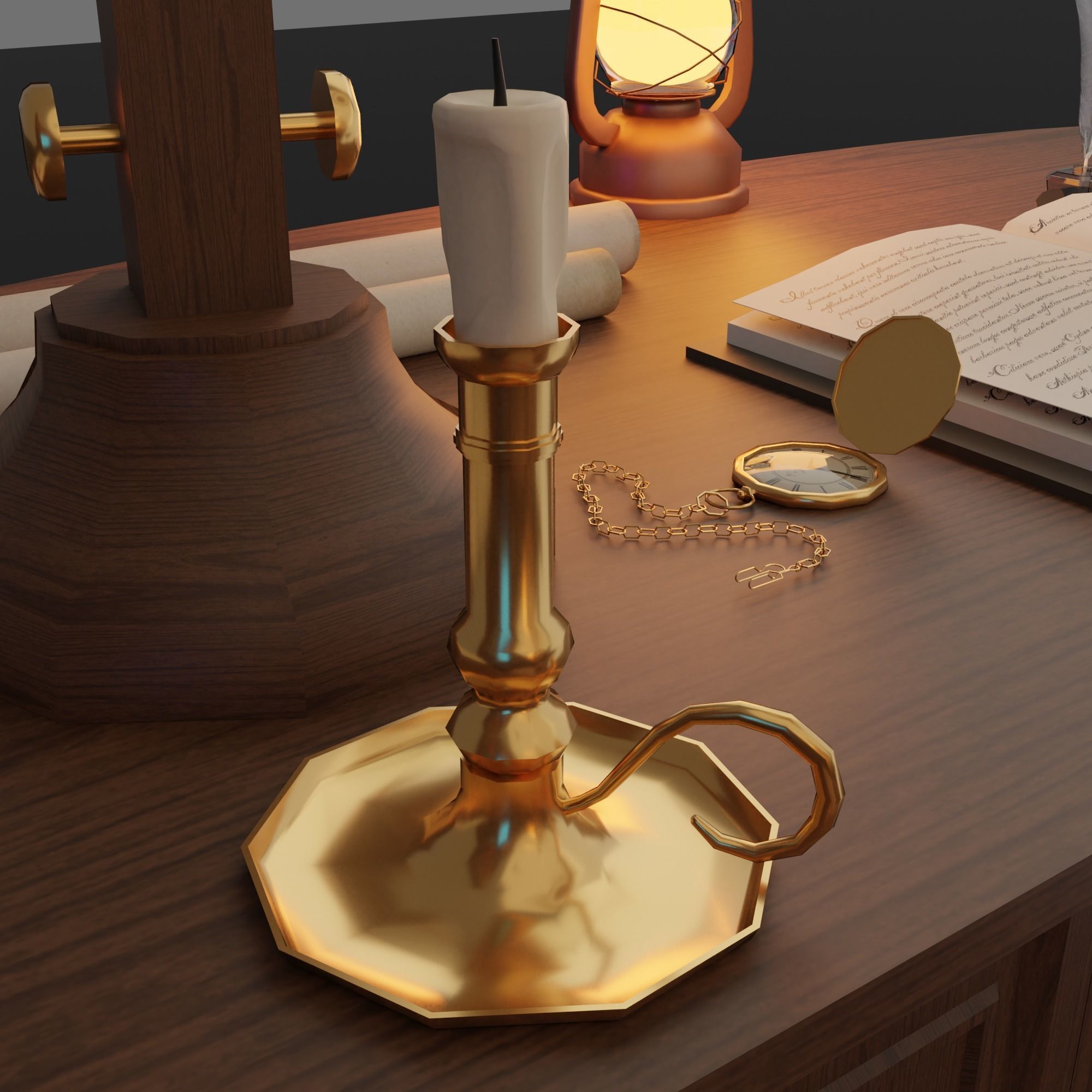 Astronomy room Low-poly 3D model_20