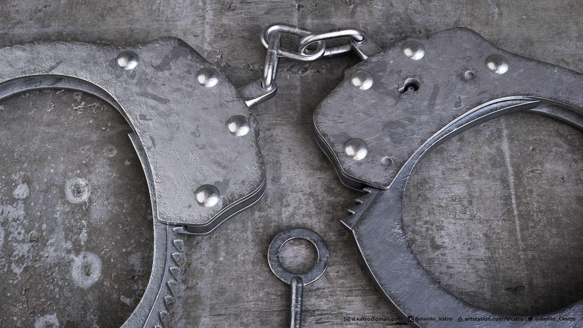 HandCuffs - 4k Textures 3D model_3