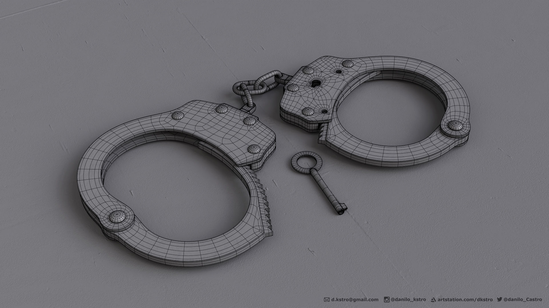HandCuffs - 4k Textures 3D model_6