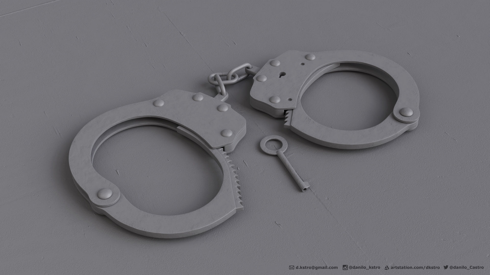 HandCuffs - 4k Textures 3D model_5