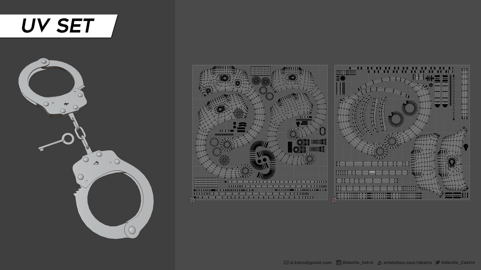 HandCuffs - 4k Textures 3D model_7