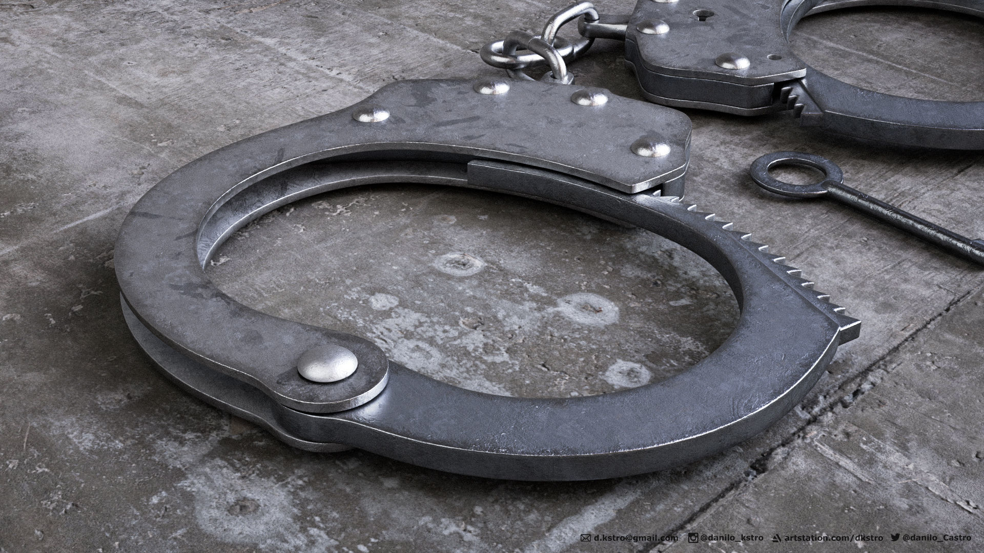HandCuffs - 4k Textures 3D model_2