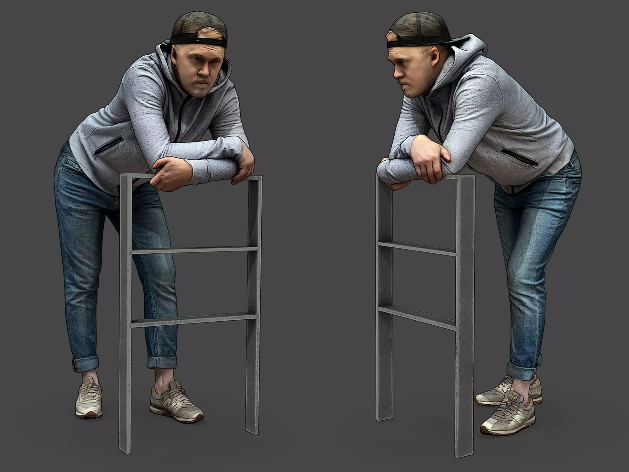 Stylized Man Character 3D model_0