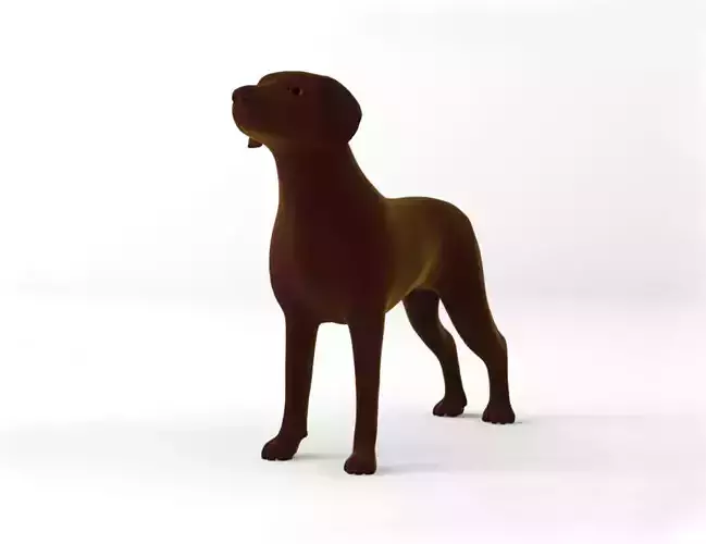 Dog full body Low-poly 3D model