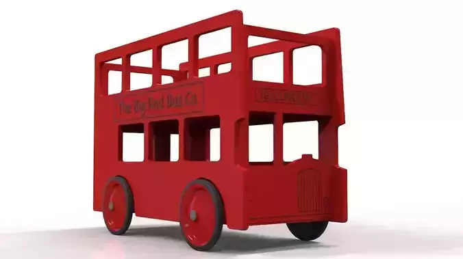 Toy Bus 3D Model Low-poly 3D model