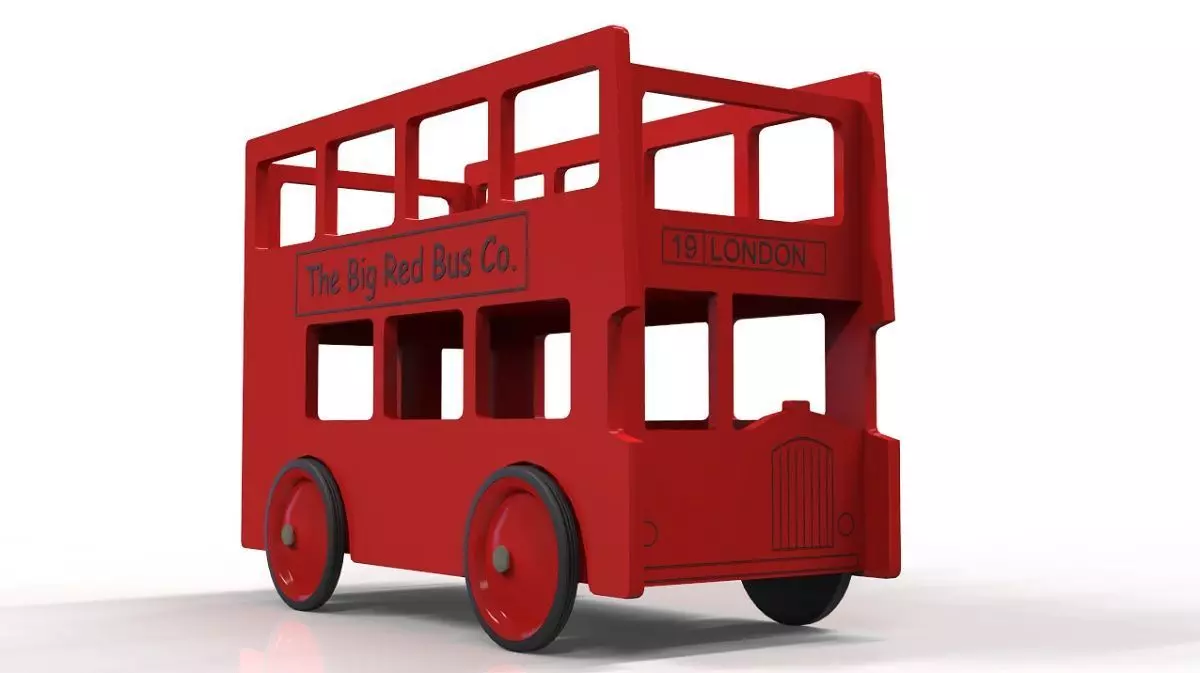 Toy Bus 3D Model Low-poly 3D model_0
