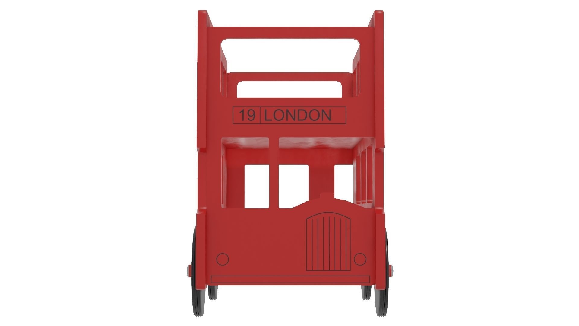 Toy Bus 3D Model Low-poly 3D model_9