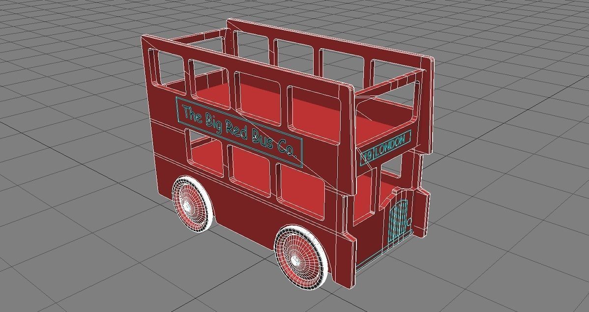 Toy Bus 3D Model Low-poly 3D model_12