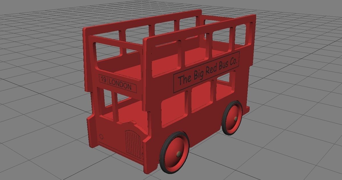 Toy Bus 3D Model Low-poly 3D model_14