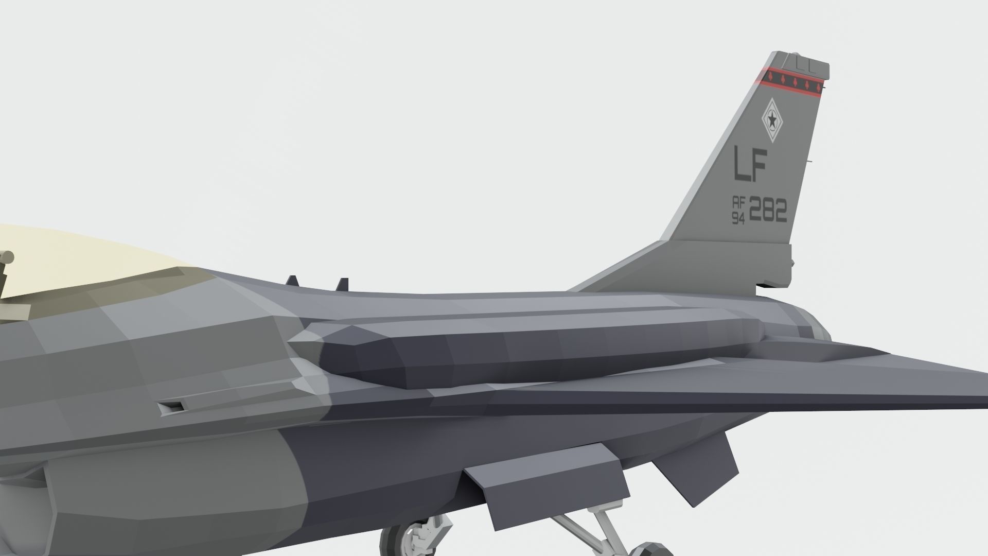 MIG 29 AND F16 low poly Low-poly 3D model_36