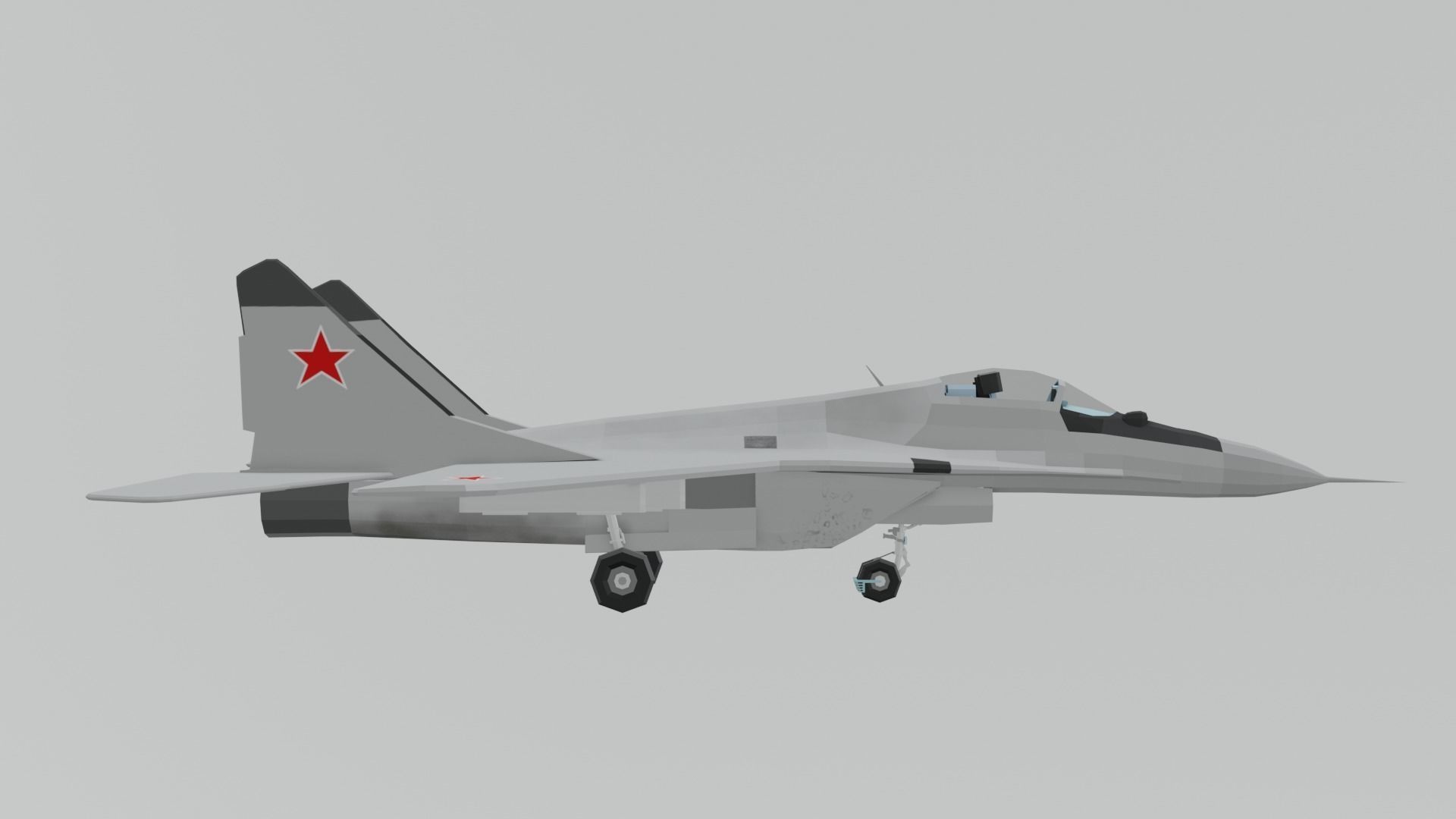 MIG 29 AND F16 low poly Low-poly 3D model_5