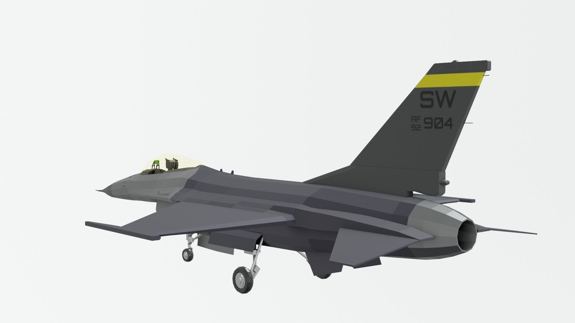 MIG 29 AND F16 low poly Low-poly 3D model_20