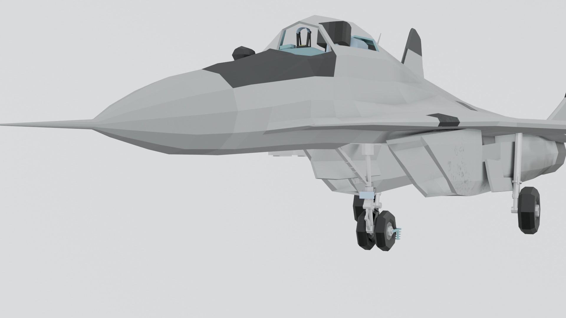 MIG 29 AND F16 low poly Low-poly 3D model_12