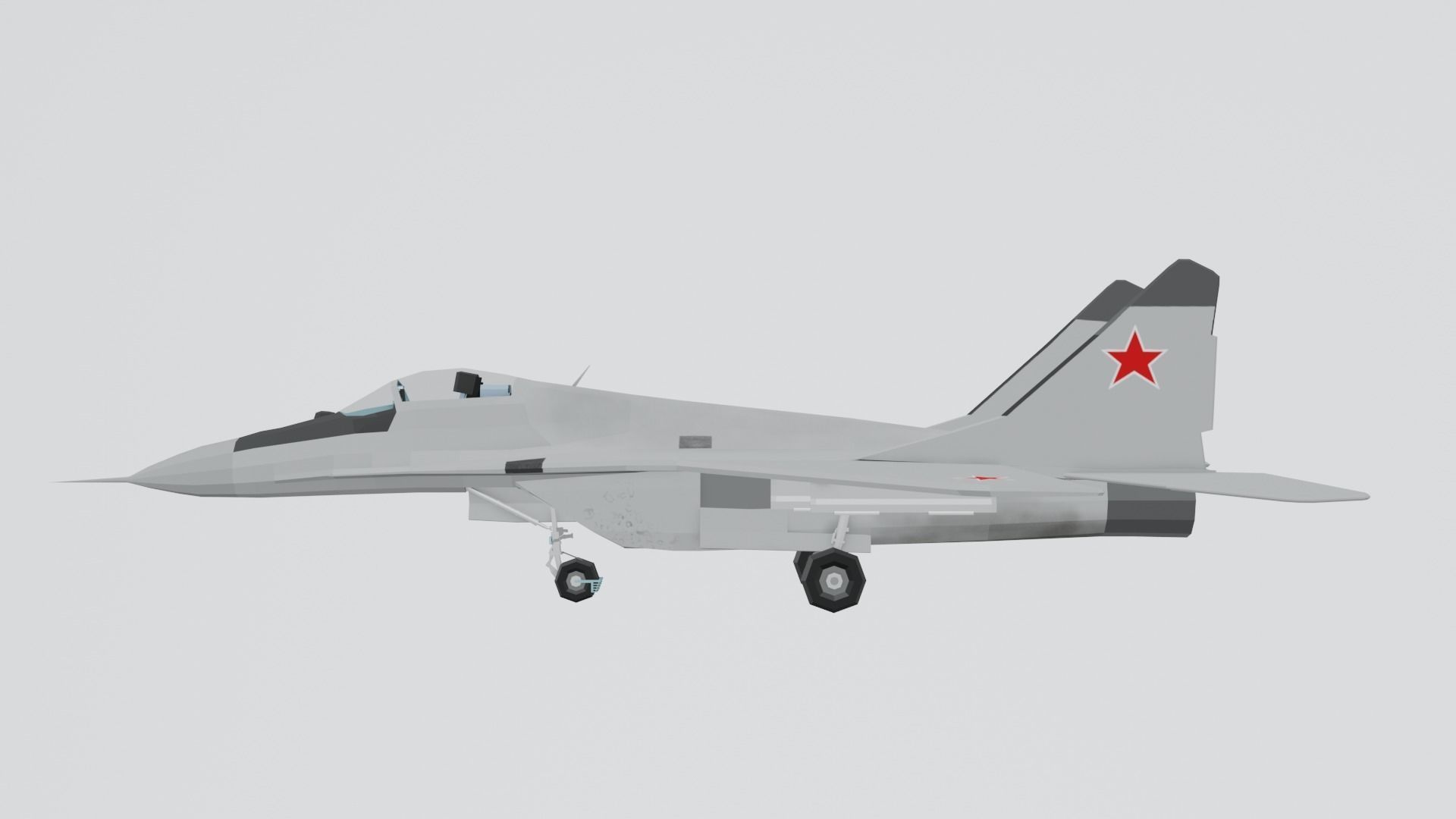 MIG 29 AND F16 low poly Low-poly 3D model_4