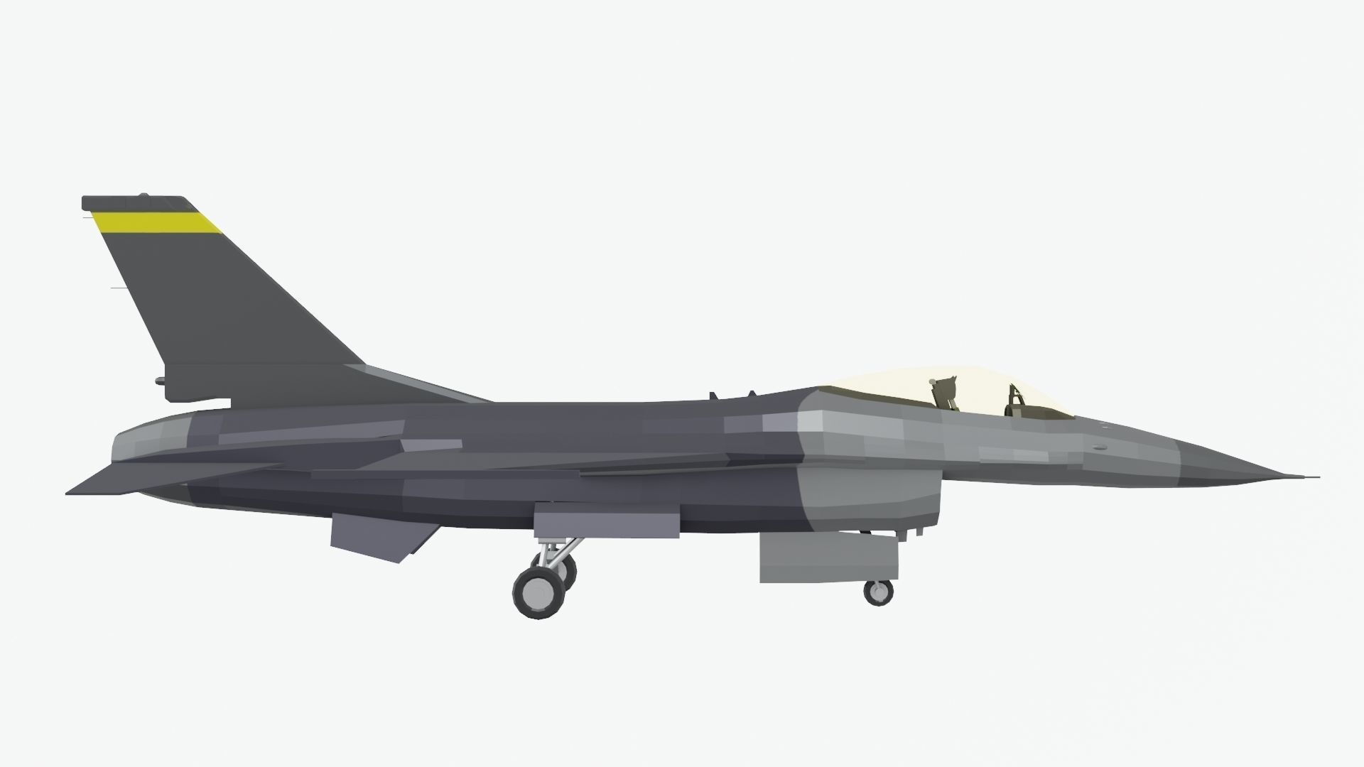 MIG 29 AND F16 low poly Low-poly 3D model_30