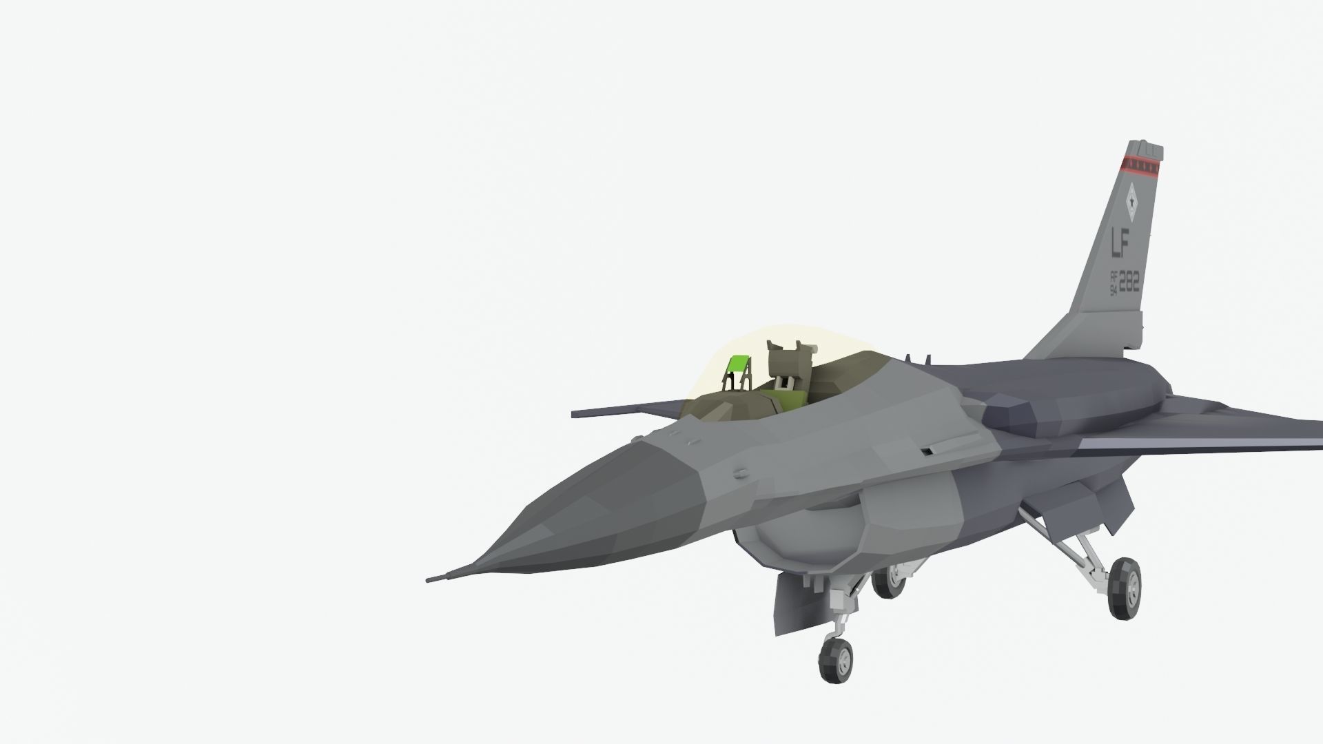 MIG 29 AND F16 low poly Low-poly 3D model_41