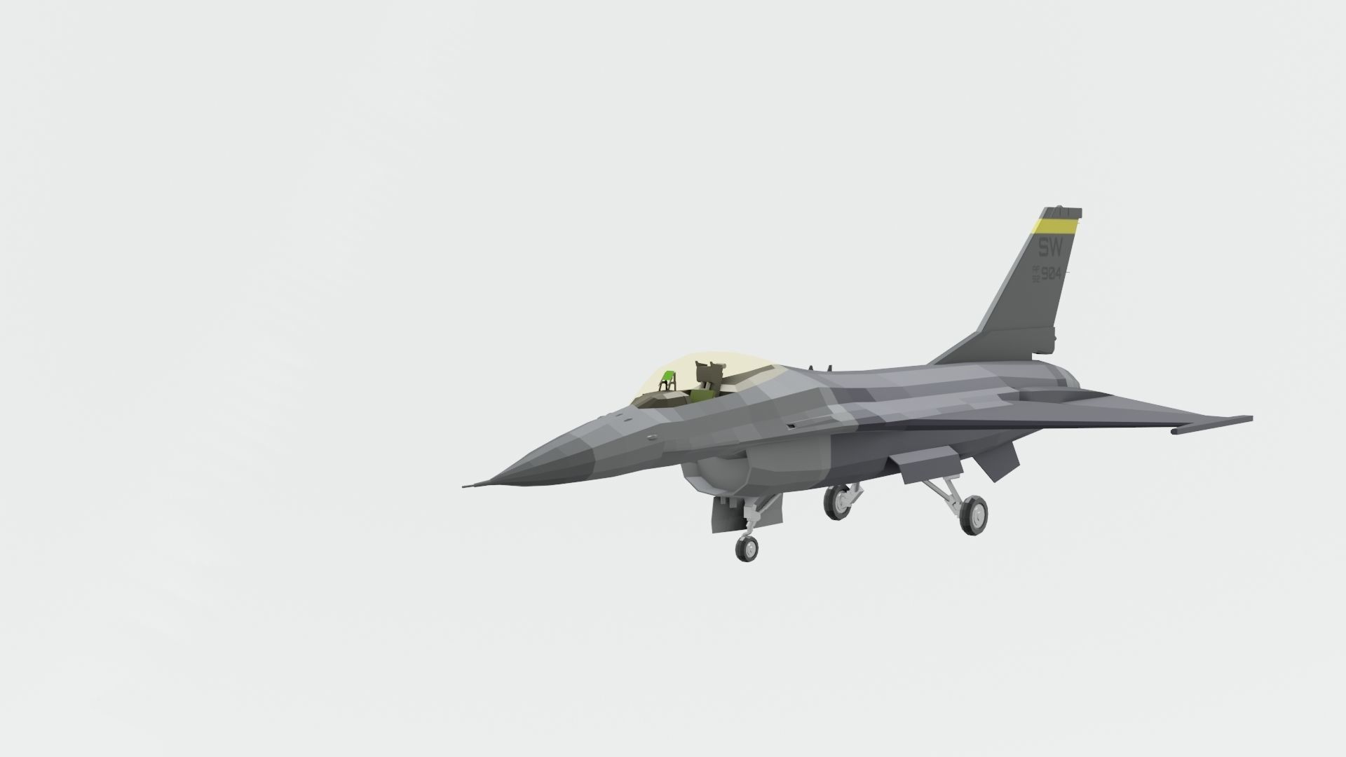 MIG 29 AND F16 low poly Low-poly 3D model_19