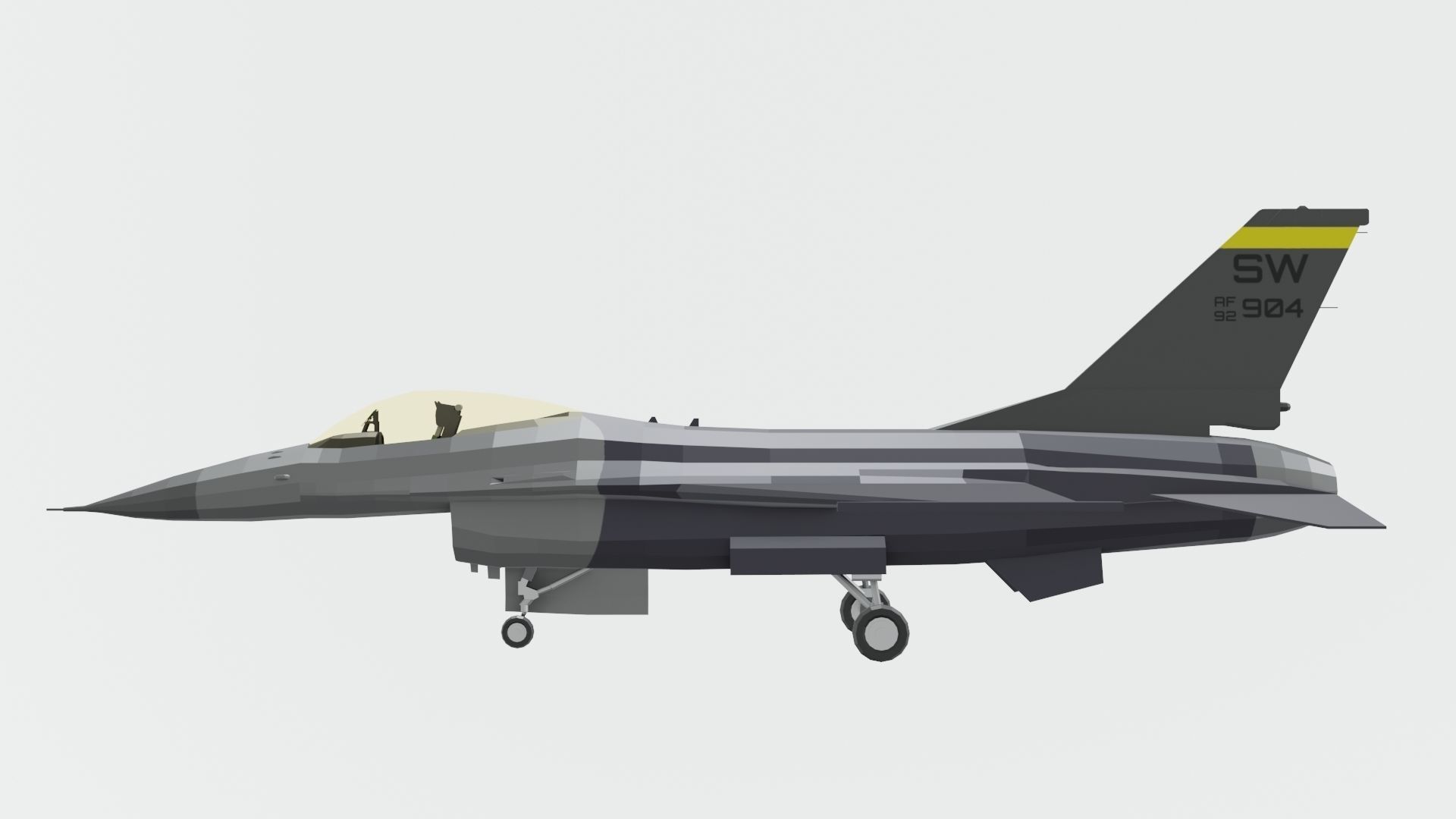 MIG 29 AND F16 low poly Low-poly 3D model_29