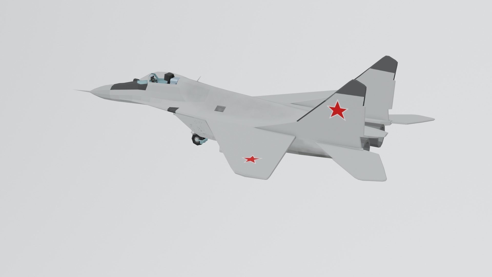MIG 29 AND F16 low poly Low-poly 3D model_8