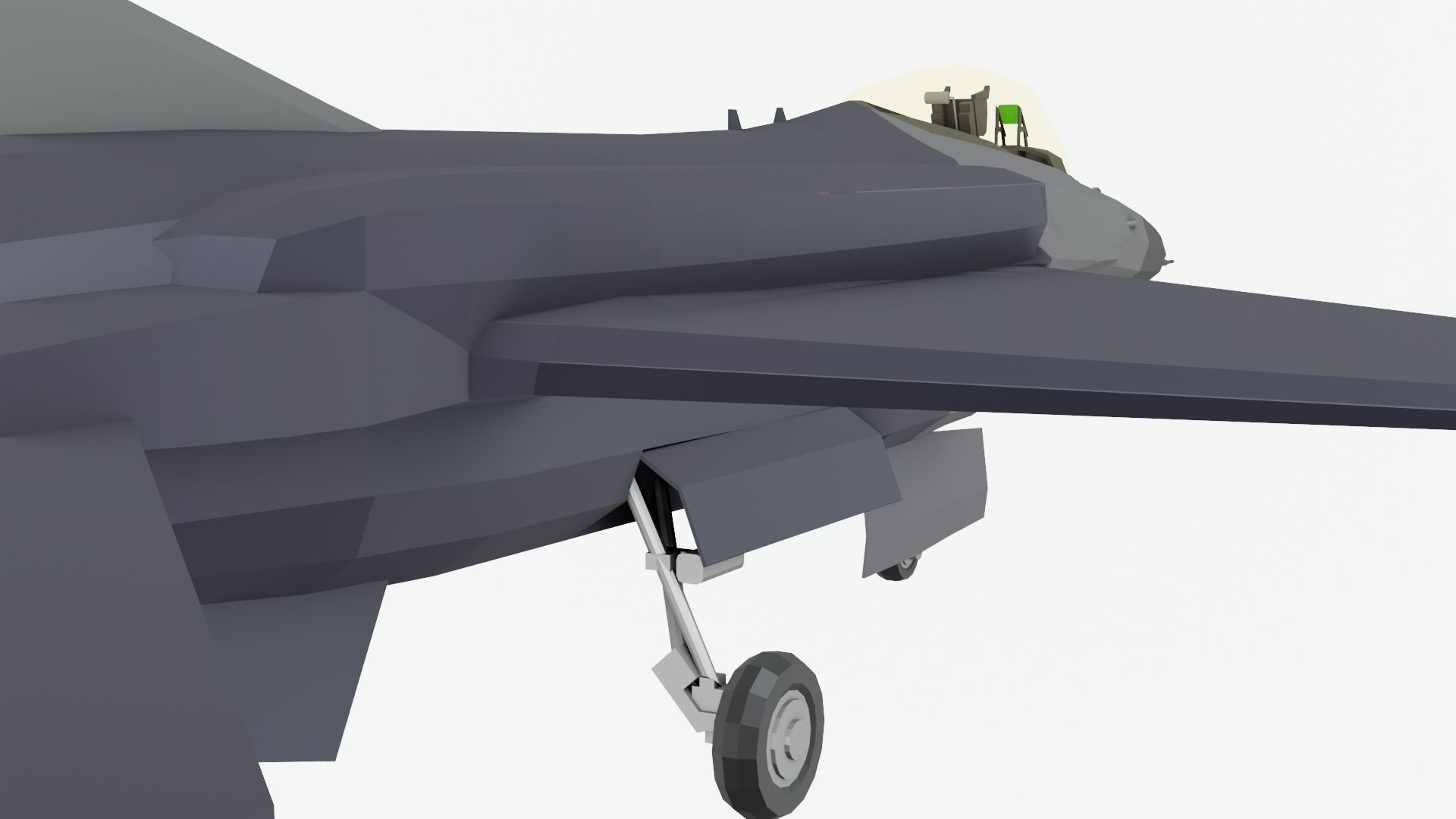 MIG 29 AND F16 low poly Low-poly 3D model_40