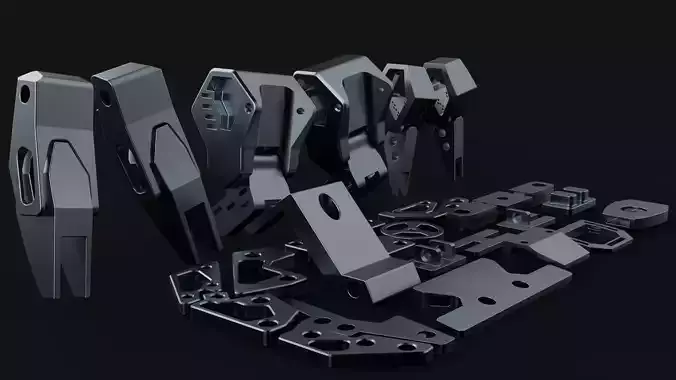 robo part legs and other part 3D model