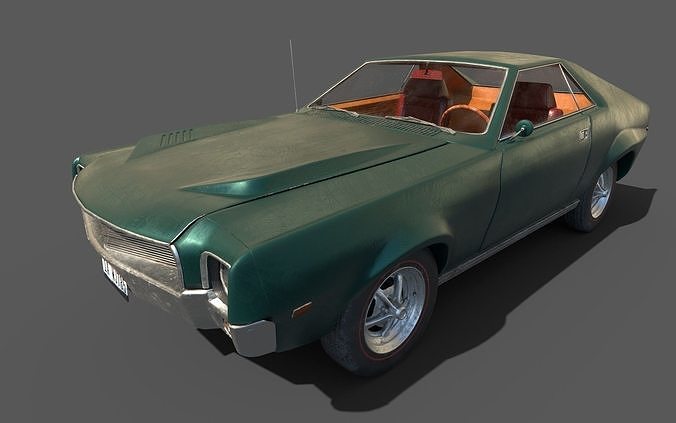 AMC AMX 1968 Low-poly 3D model