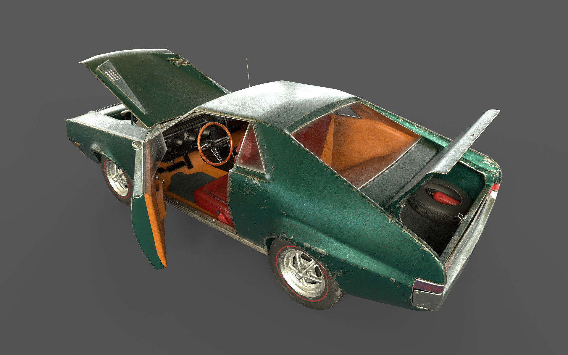 AMC AMX 1968 Low-poly 3D model_10