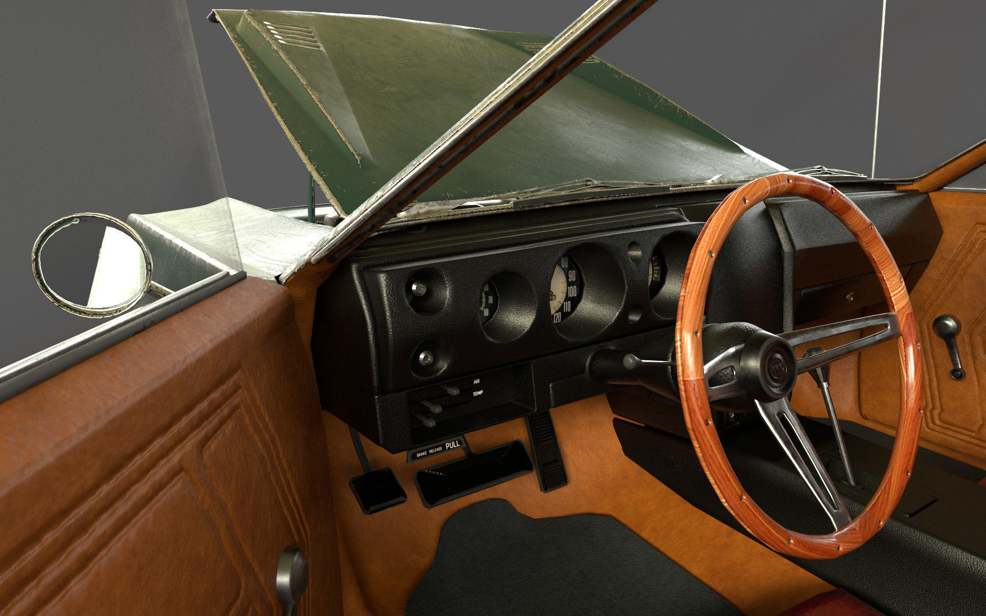 AMC AMX 1968 Low-poly 3D model_8