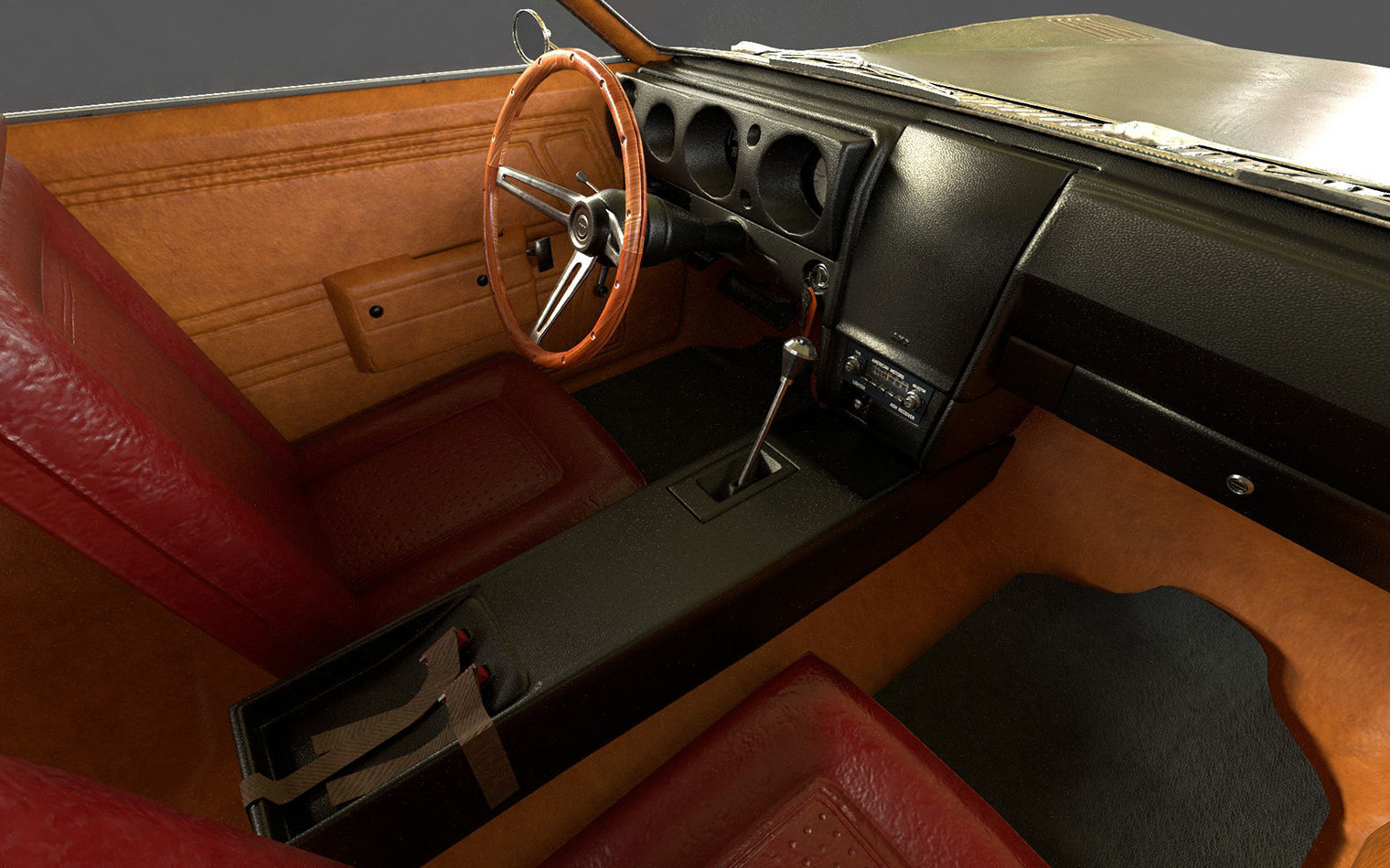 AMC AMX 1968 Low-poly 3D model_14