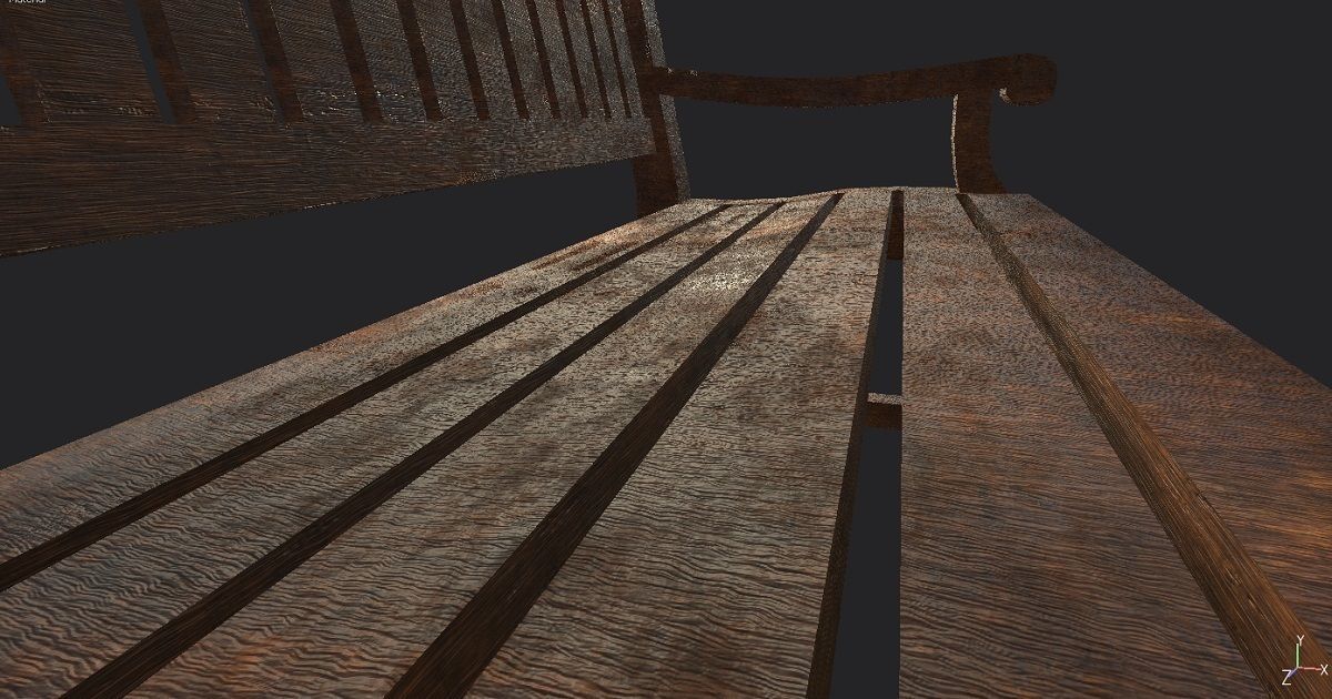 Garden Bench 3D Model Low-poly 3D model_15