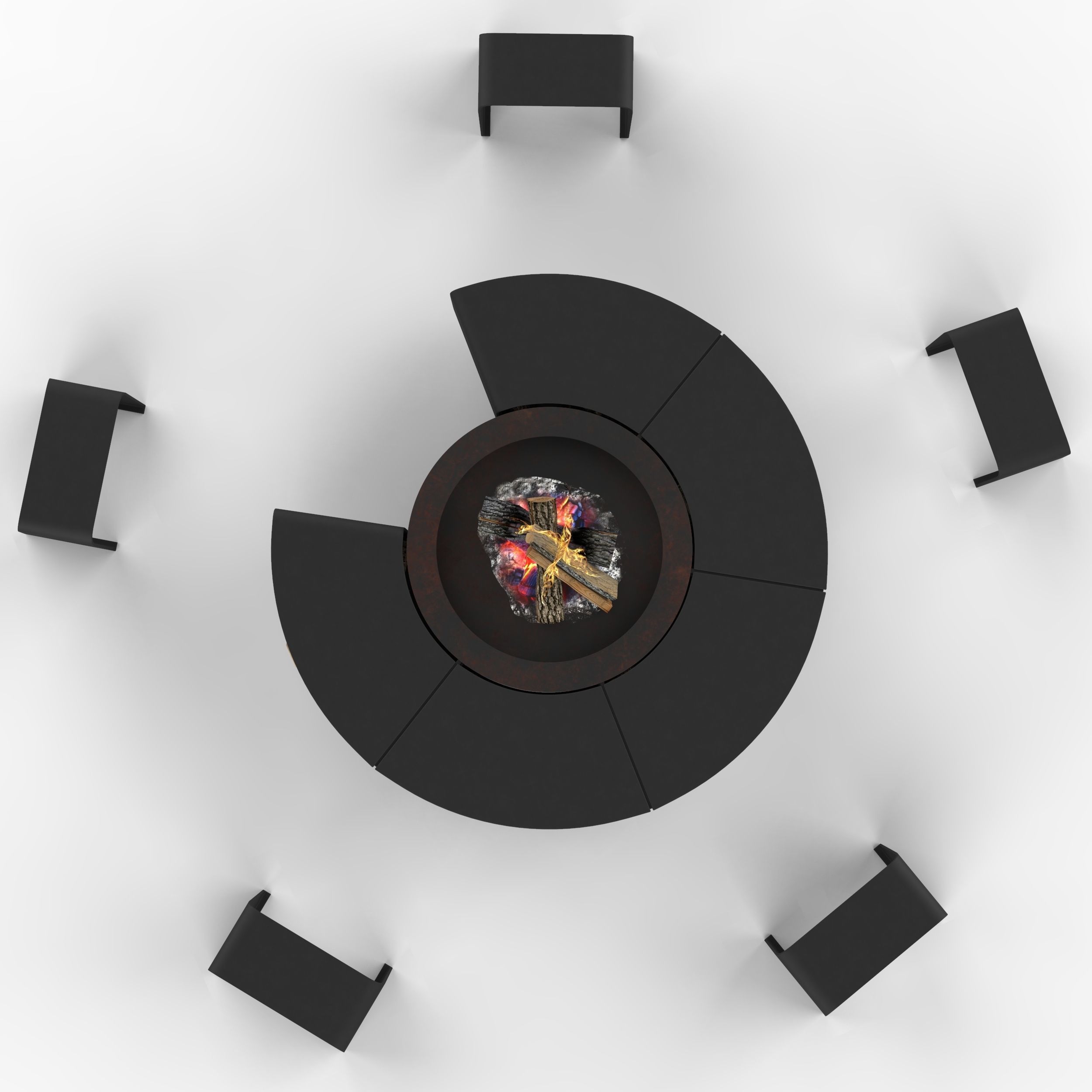 Rocco firepit 3D model_3