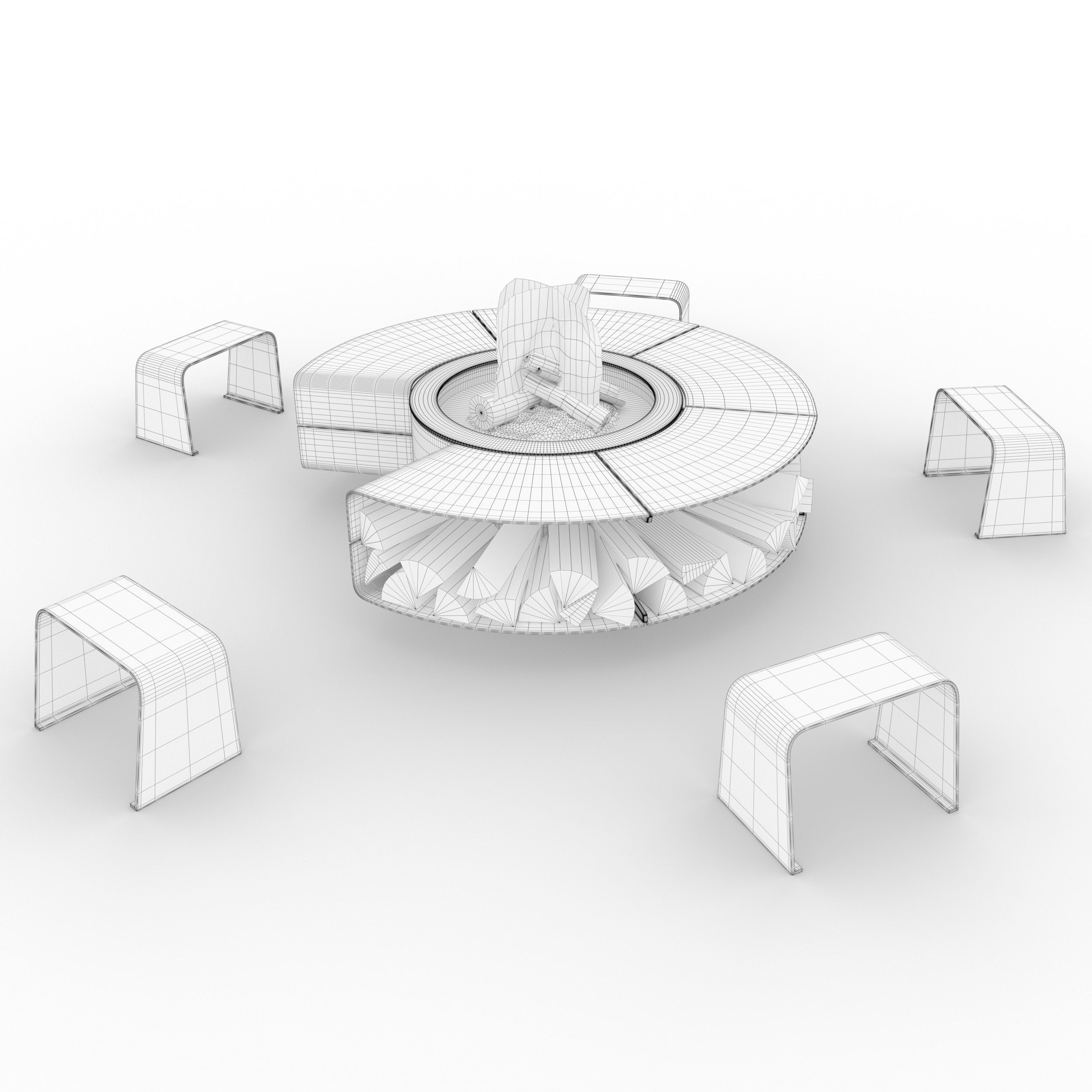 Rocco firepit 3D model_4