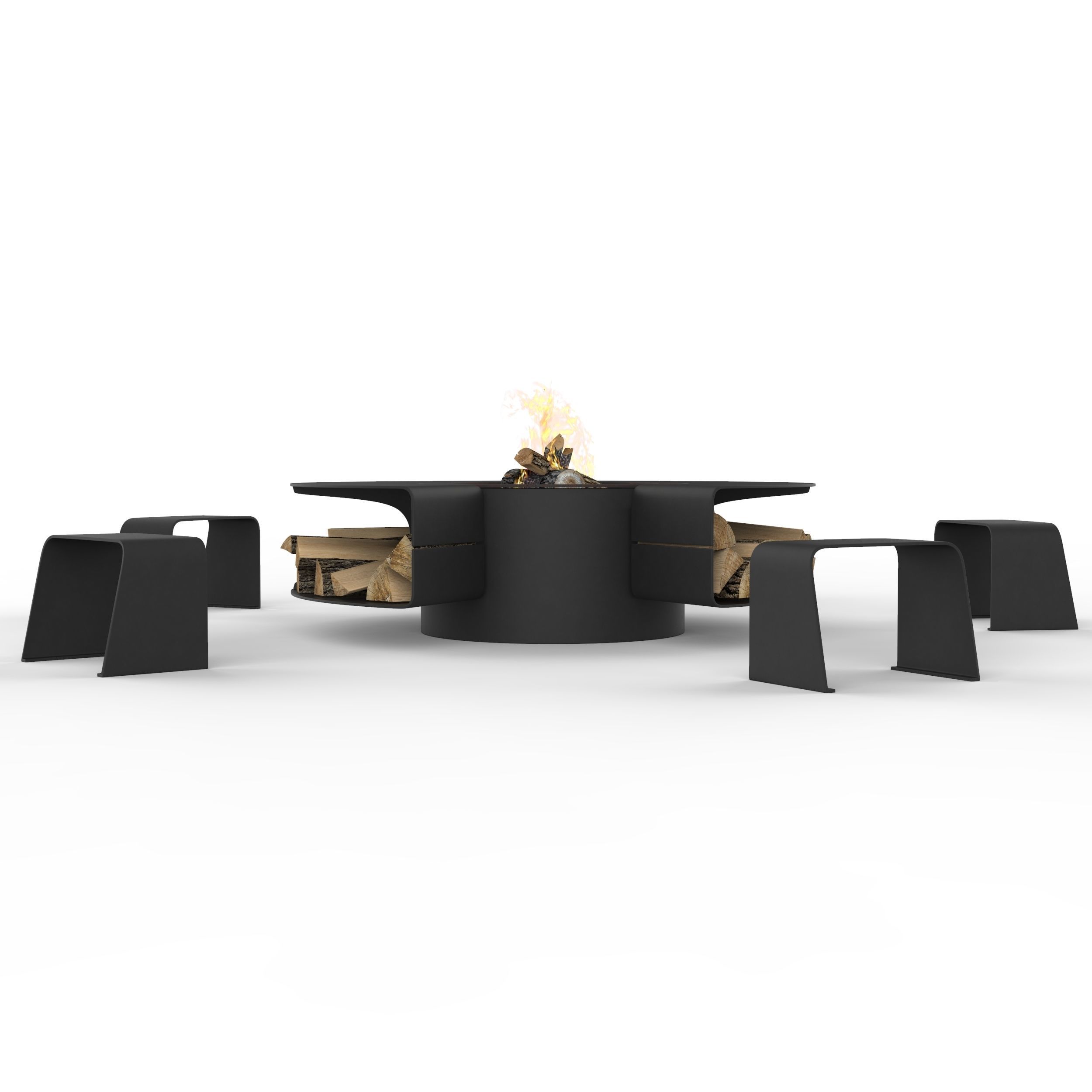 Rocco firepit 3D model_2