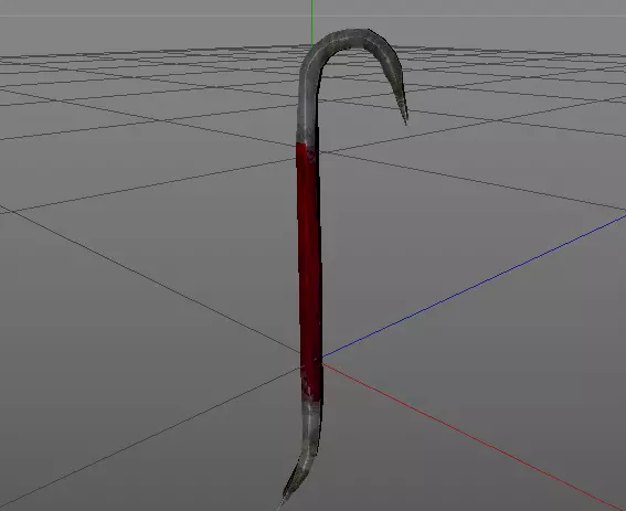 Crowbar hook 3D model_0