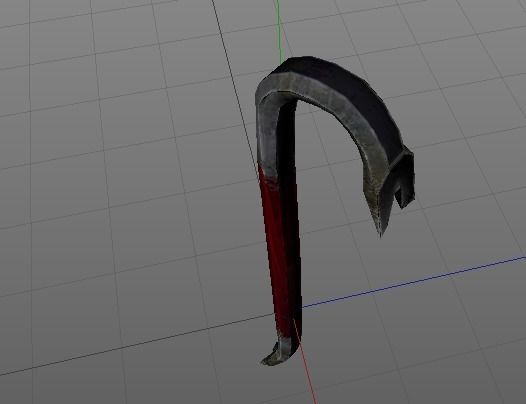 Crowbar hook 3D model_1