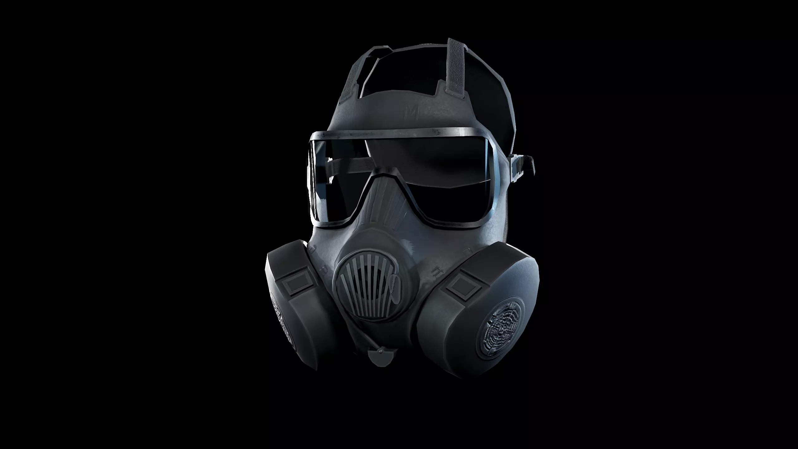 M50 Gasmask Low-poly 3D model_0