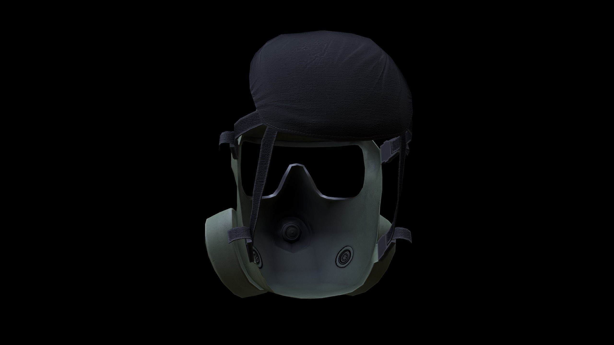 M50 Gasmask Low-poly 3D model_7