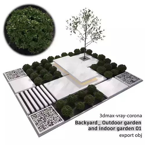Backyard outdoor garden and indoor garden 01