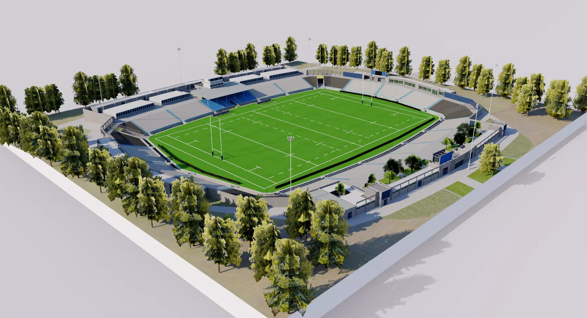Estadio Charrua - Montevideo - Uruguay 3D model_0